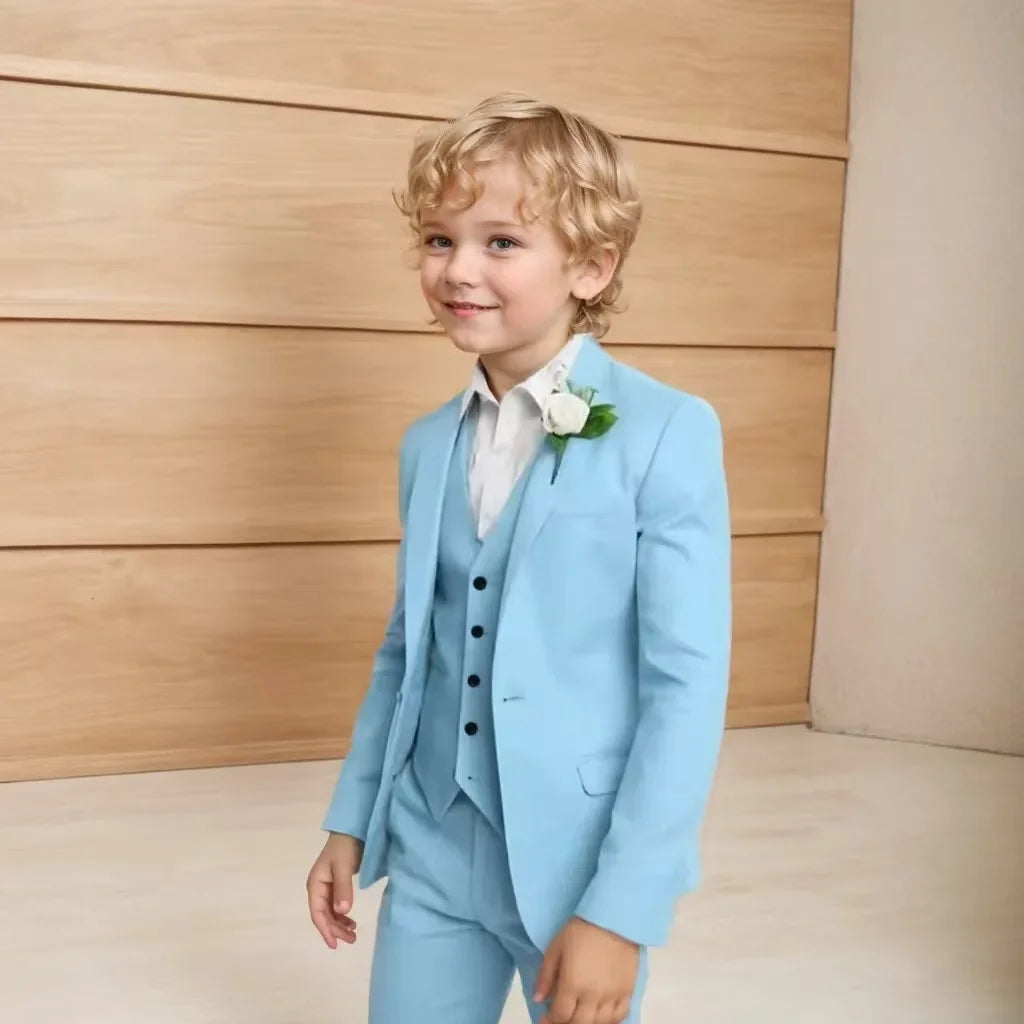 Kids’ Gentleman Outfit – Wedding & Birthday Formal 3PCS Suit