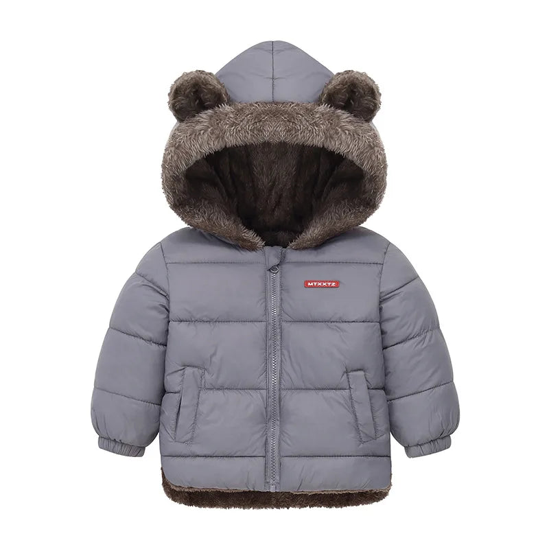 Warm Baby Coat – Padded Cotton Jacket with Hood (Unisex)