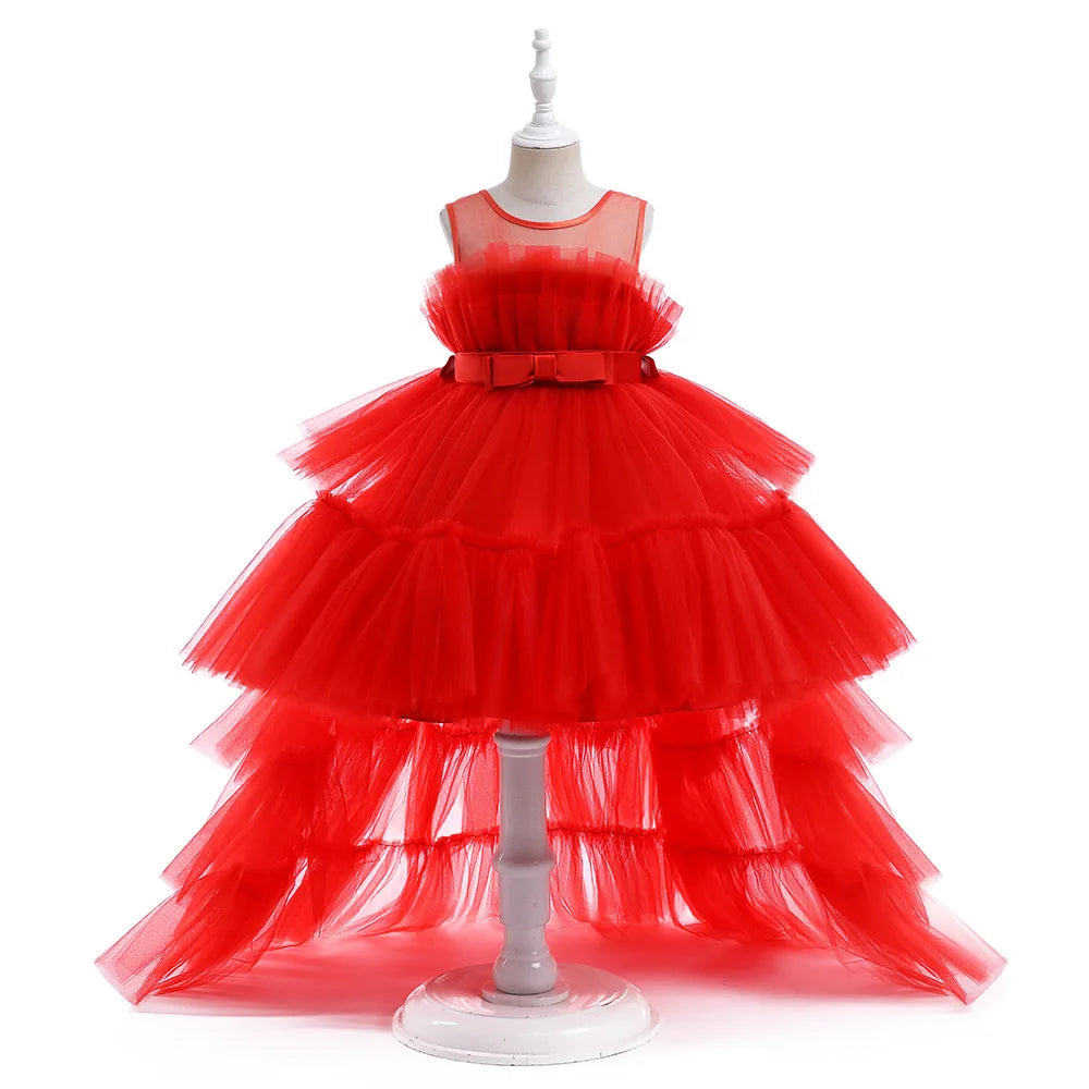 Elegant Girls Party Dress – Trailing Evening Gown
