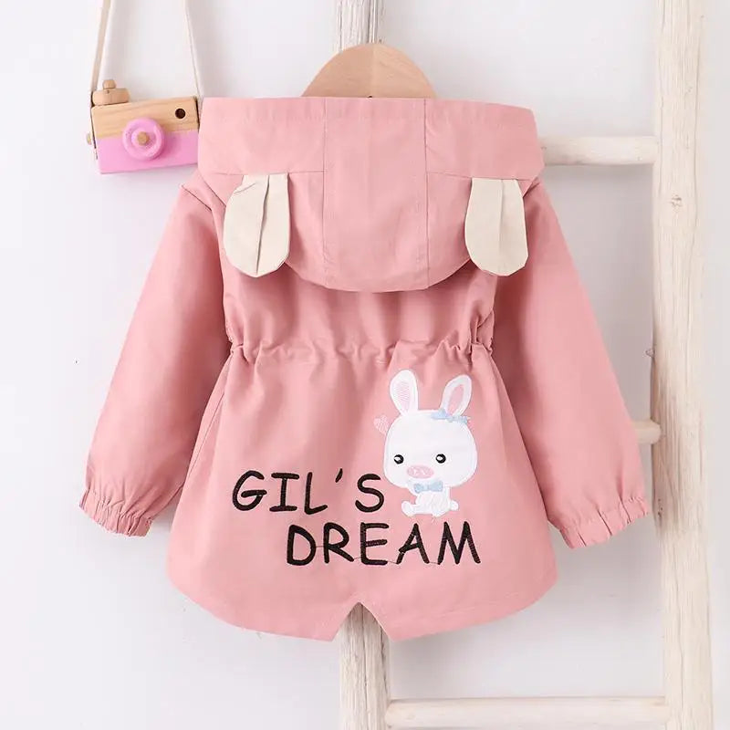 Baby Girls’ Outerwear – Cute Rabbit Hood & Casual Fit