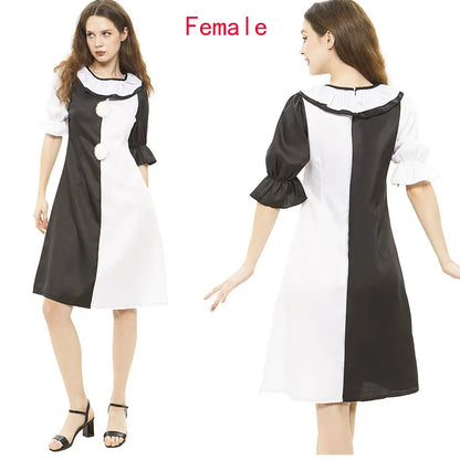 Unisex Terrifier Cosplay Costume – Killer Clown Jumpsuit for Halloween