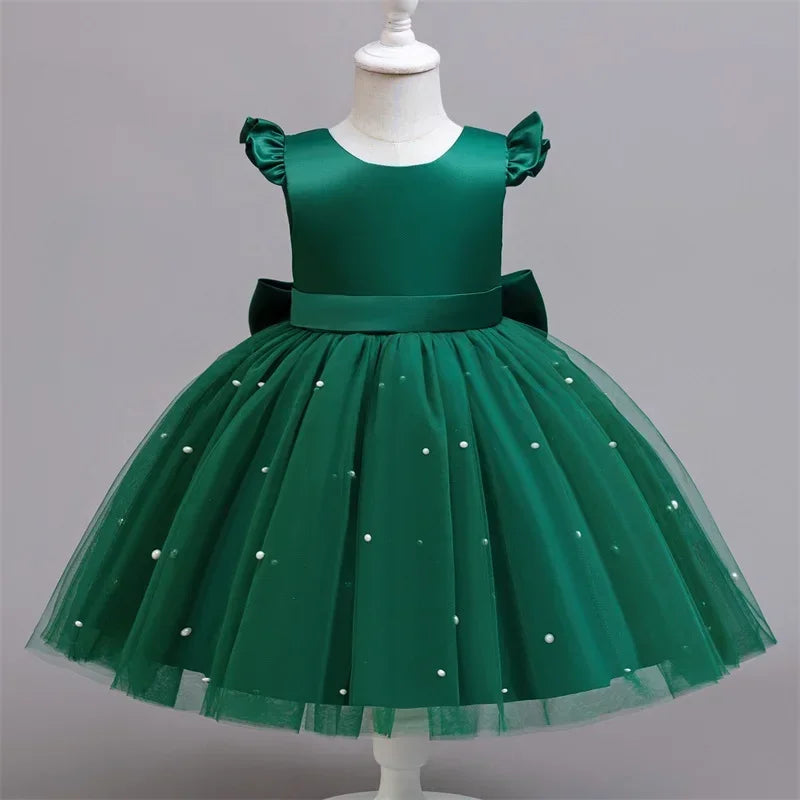 Elegant Kids Dress with Big Bow – Special Occasions