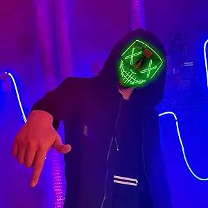 Halloween LED Mask – Poptrend Light-Up Scary Costume Accessory
