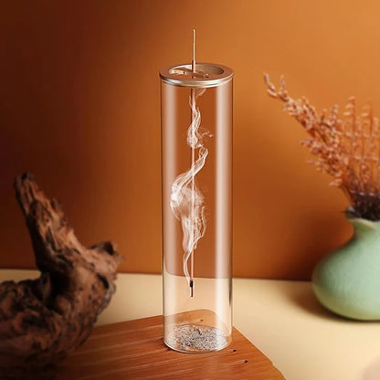 Elegant Glass Incense Burner: Anti-Ash Design for Tranquil Spaces