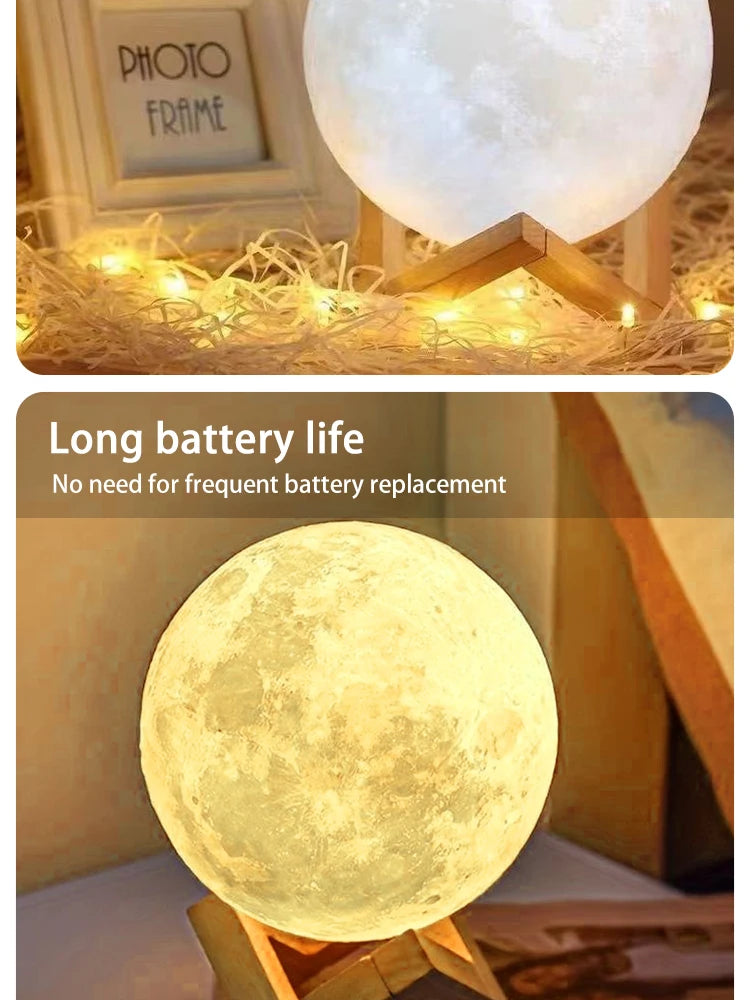 8cm DIY Galaxy Planet Lamp: Artistic Moon Night Light for Bedroom Decor