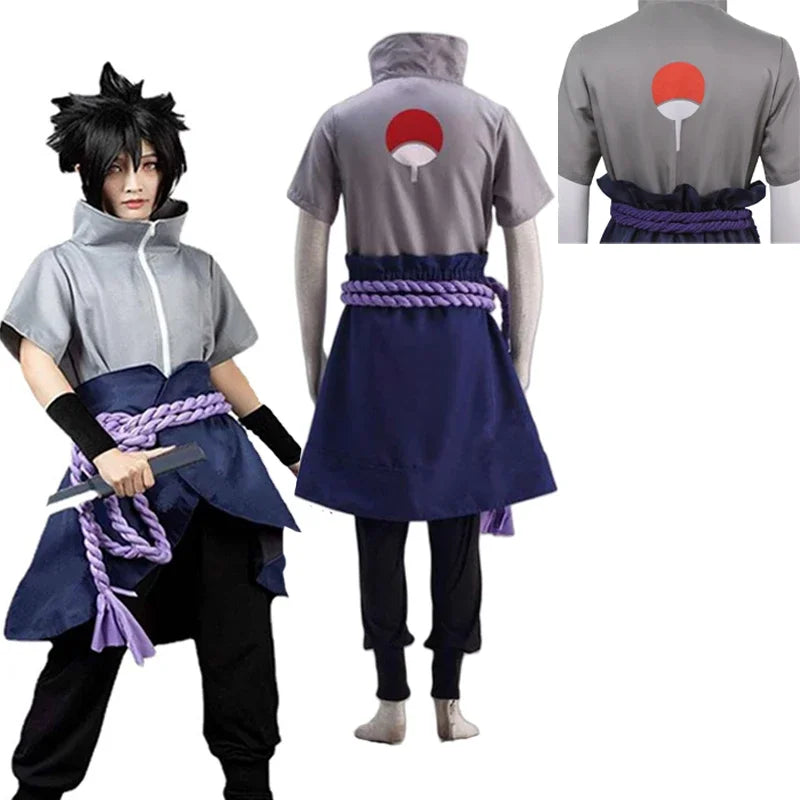 Anime Sasuke Cosplay Outfit – Uchiha Uniform for Halloween & Parties