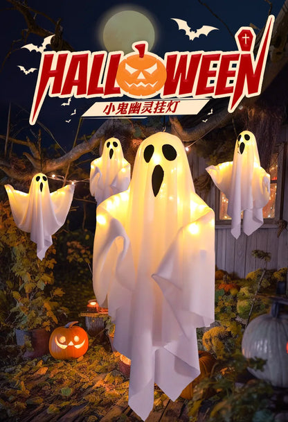 2024 LED Glow Ghost: Spooky Hanging Decor for Halloween Fun