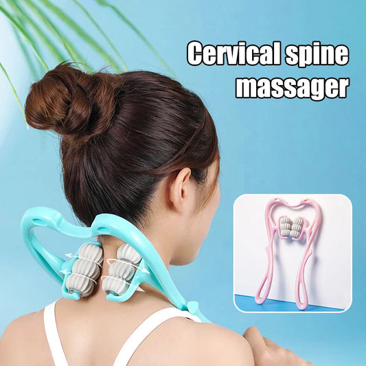 Multifunctional Cervical Neck Massager: 6-Ball Kneading Roller for Ultimate Relaxation