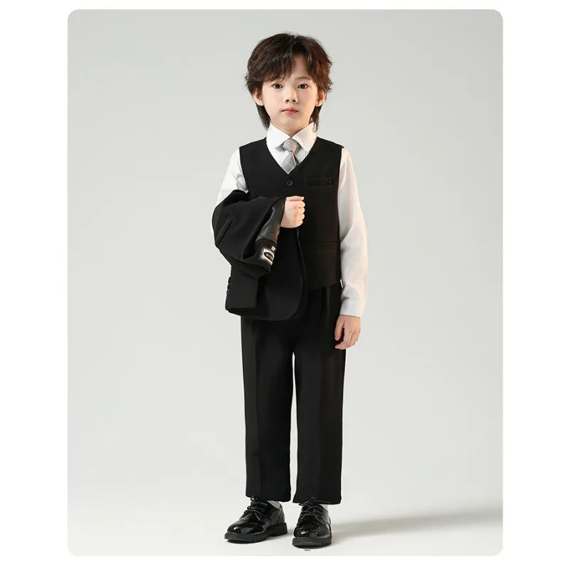 Children’s Handsome Blazer Suit – Slim Fit Formal Set