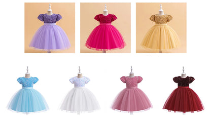 Princess Girls’ Sequined Bow Dress – Birthday