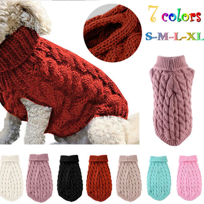 Cozy Pet Sweater – Warm Knitted Clothes for Dogs & Small Pets