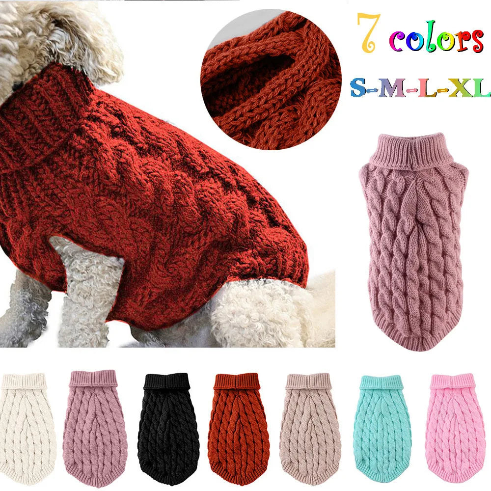 Cozy Pet Sweater – Warm Knitted Clothes for Dogs & Small Pets