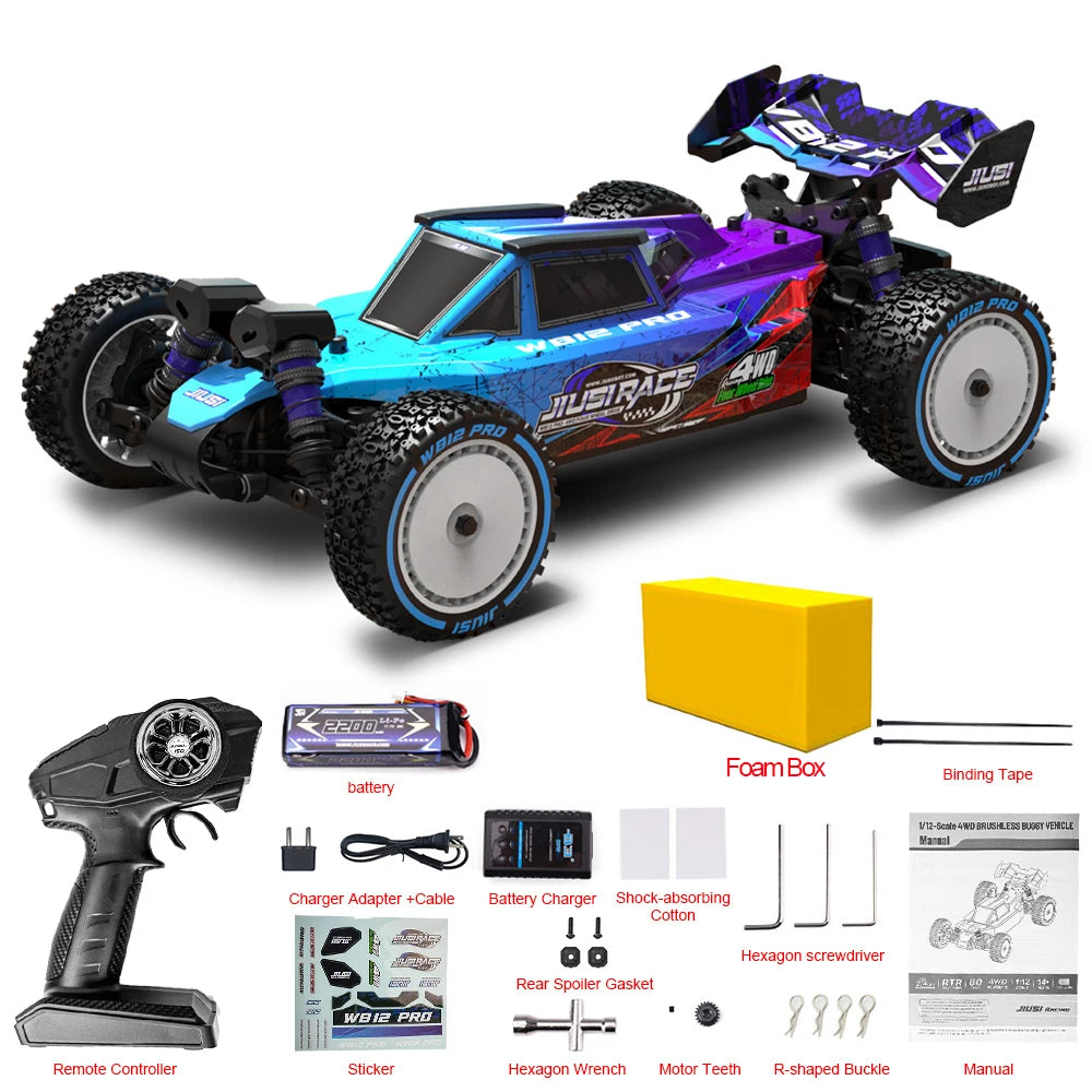 High-Speed 80KM/H RC Car – JIUSI WB12 PRO 4WD Off-Road Toy