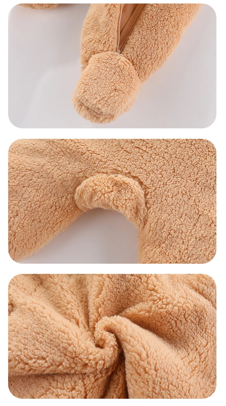 Newborn Winter Romper – Warm & Hooded Jumpsuit