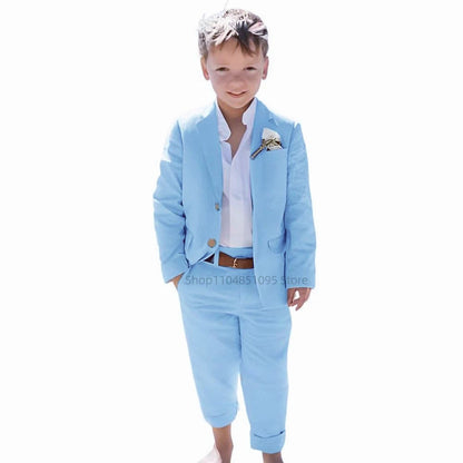Little Gentleman 2-Piece Suit – Boys’ Summer Casual & Formal Outfit