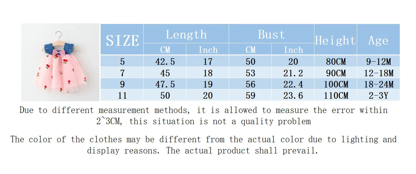 Sweet Toddler Girl Bow Princess Outfit 0–3Y