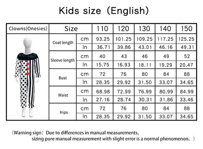 Scary Terrifier Costume – Kids’ Joker & Clown Cosplay Halloween Suit