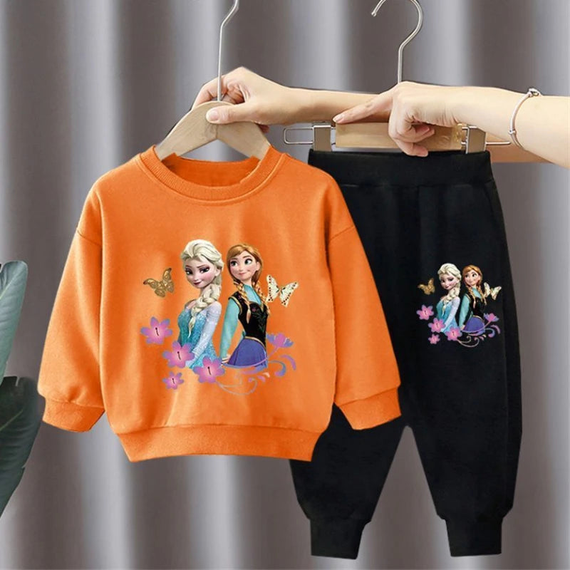 Elsa Princess 2-Piece Tracksuit: Cozy & Magical for Girls