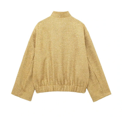 Golden Glam: Y2K Sequin Jacket for Autumn & Winter