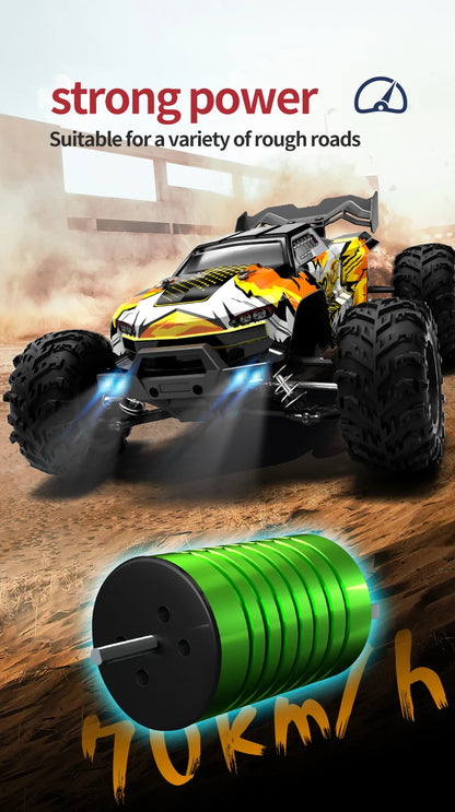 1:16 RC Off-Road Car – High-Speed 4WD Monster Truck with LED Lights