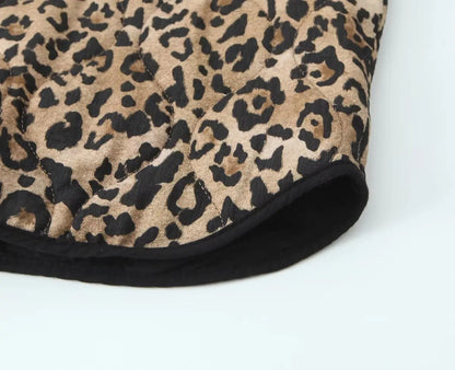 Commuter Style Cotton Jacket – Animal Print & Long Sleeve