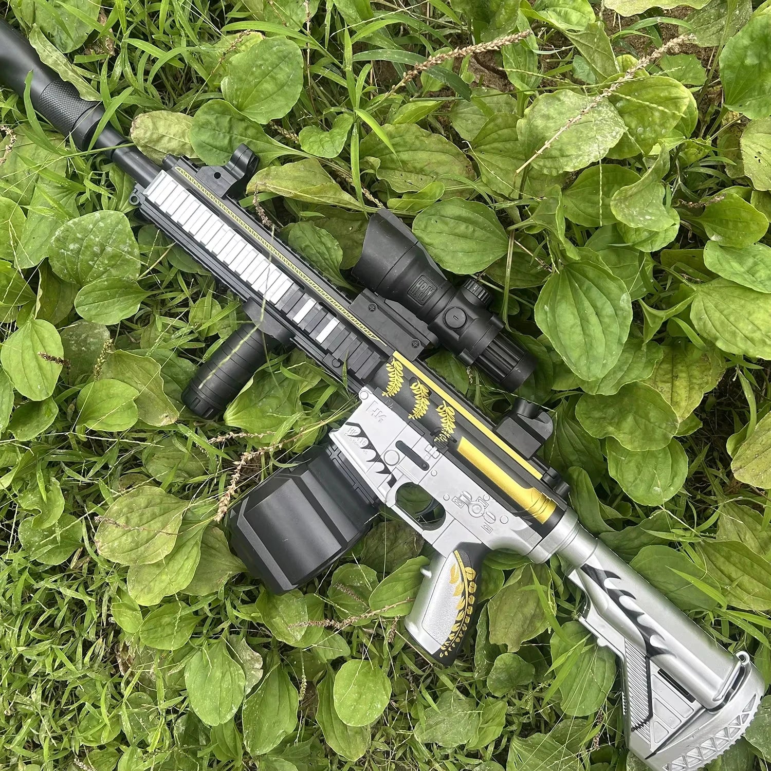 M416 Classic Manual Pull-Up Mode Gel Ball Toy Gun with Elastic Gel for Boys Outdoor Toy Holiday Gift Christmas