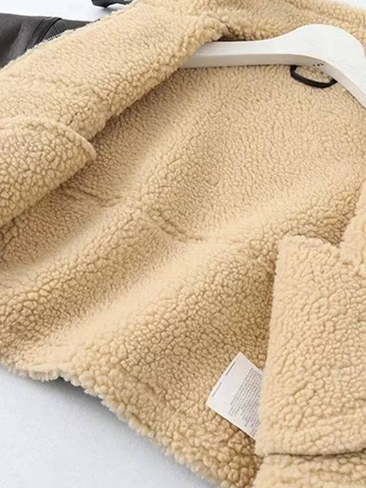 Thick Warm Moto Jacket – Faux Fur & Leather Streetwear