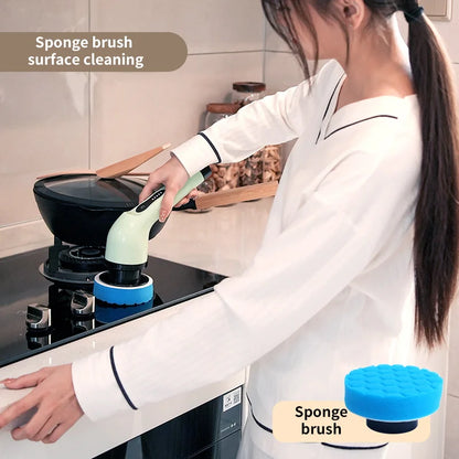 9-in-1 Electric Cleaning Brush – Spin Scrubber for Kitchen, Bathroom & More