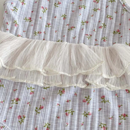 Baby Girl Floral Lace Romper Summer Outfit