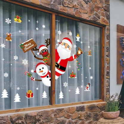 Festive Christmas Window Stickers: Santa, Snowflakes & Holiday Cheer