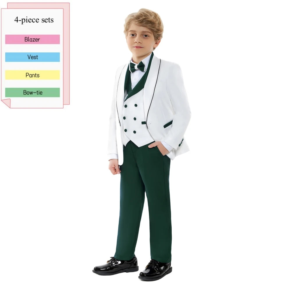 Boys’ Dresswear Outfit – 4-Piece Wedding & Birthday Formal Suit