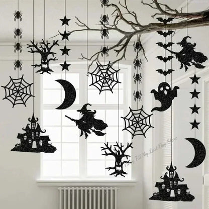 6pcs Halloween Hanging Garland: Spooky Banners for Party Fun