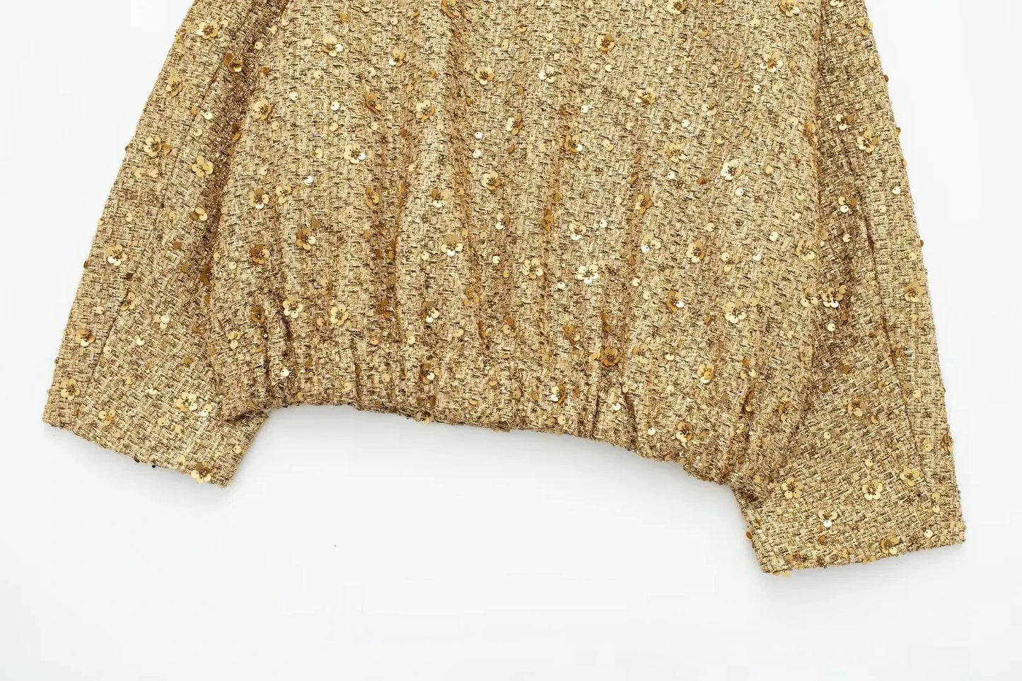 Golden Glam: Y2K Sequin Jacket for Autumn & Winter