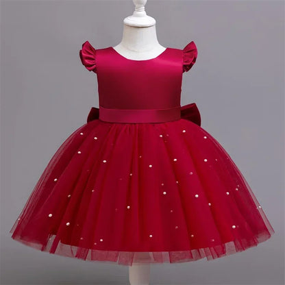 Elegant Kids Dress with Big Bow – Special Occasions