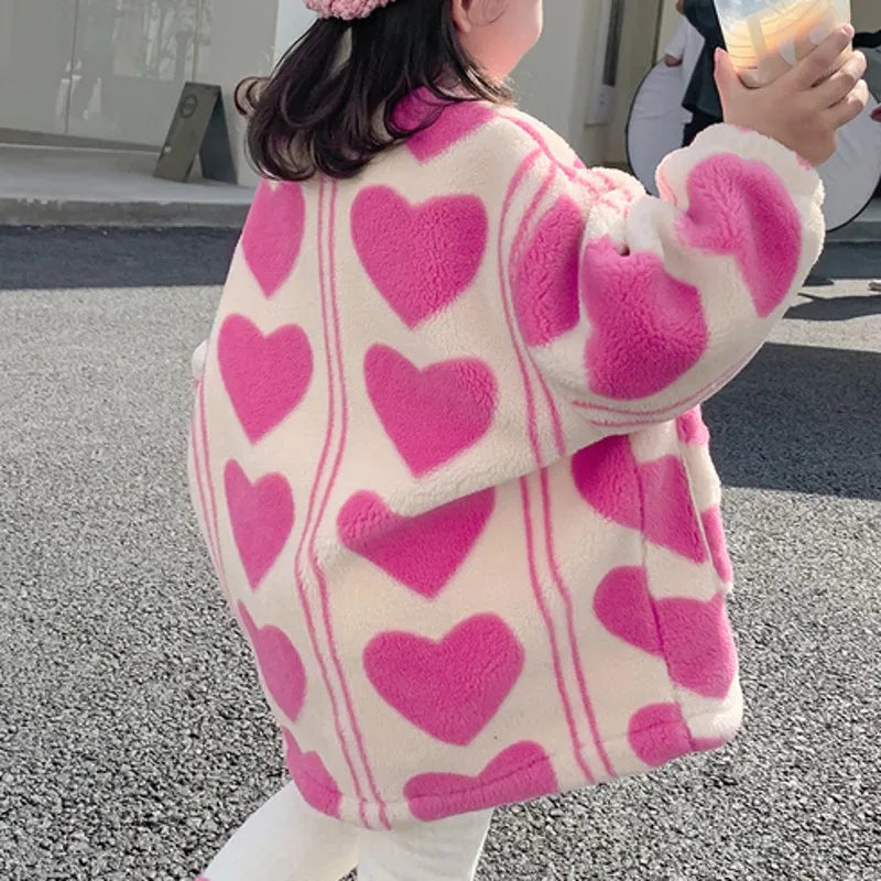Little Princess Warm Coat – Plush Girls’ Outerwear