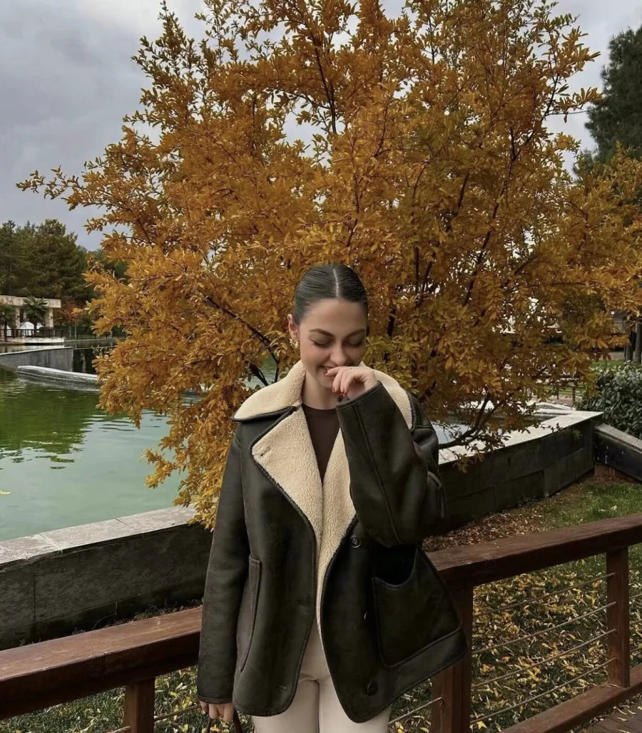 Bold & Warm: Double-Sided Fall Coat