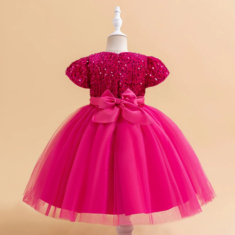 Princess Girls’ Sequined Bow Dress – Birthday