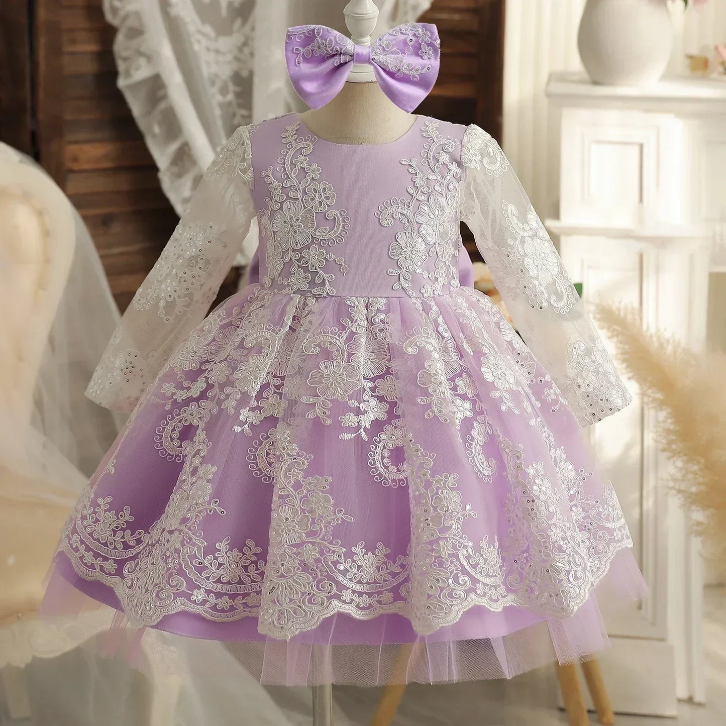 Baby Girl Formal Gown – Baptism to Christmas