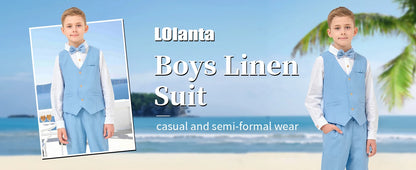 Children’s 4-Piece Linen Suit – Perfect for Weddings & Parties