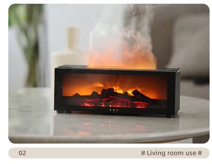 Colorful Flame Aroma Diffuser & Humidifier - 150ml, Auto-Off, Remote Control for Home & Bedroom