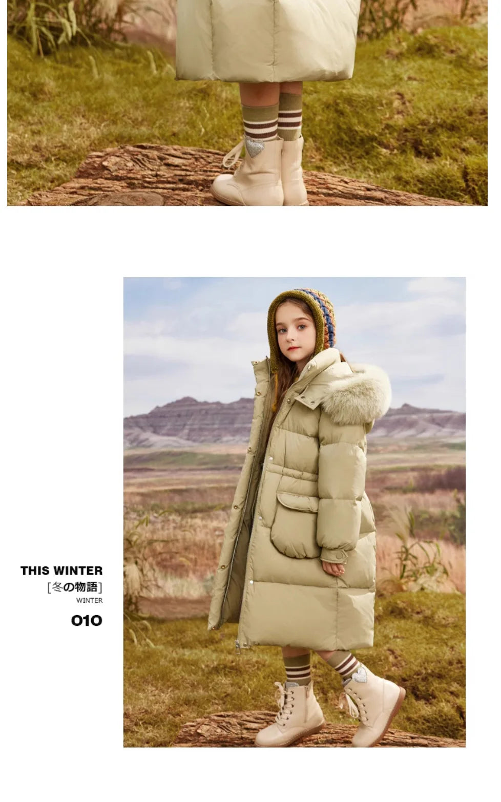 Kids’ Cotton Winter Coat – Hooded, Thick & Stylish for Girls