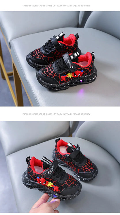 Spiderman LED Sneakers – Light-Up Fun for Active Kids