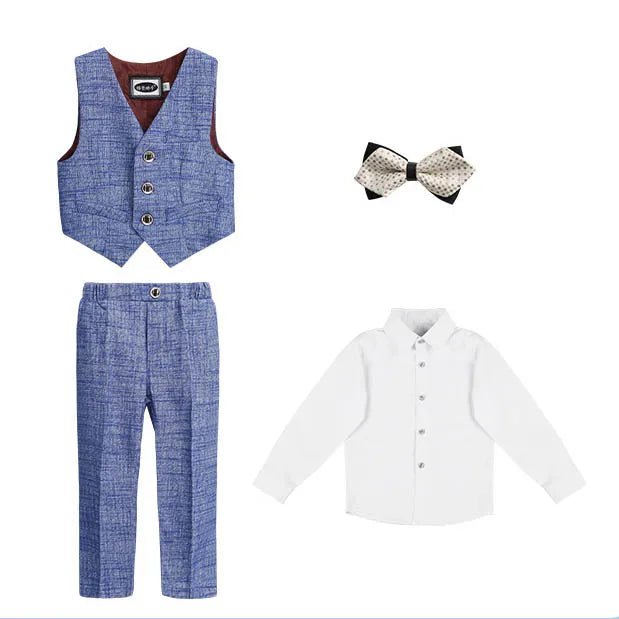 Teen Boys’ Formal Plaid Suit – Multi-Piece Elegant Outfit