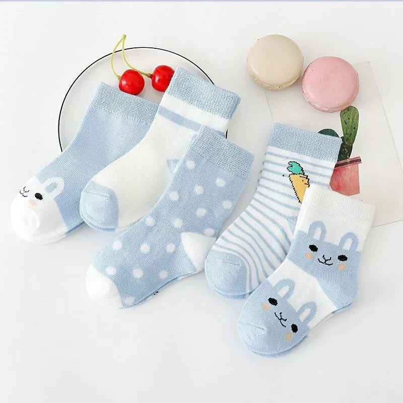Soft Cotton Socks for Boys & Girls – 5 Pairs