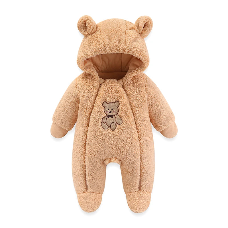 Newborn Winter Romper – Warm & Hooded Jumpsuit