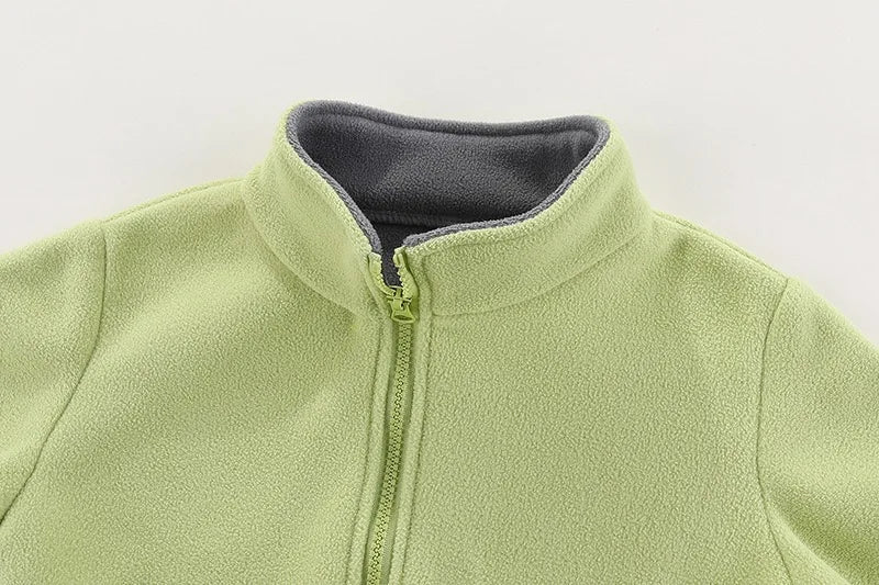 Children’s Thick Fleece Jacket – Zippered Casual Coat