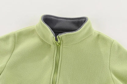Children’s Thick Fleece Jacket – Zippered Casual Coat