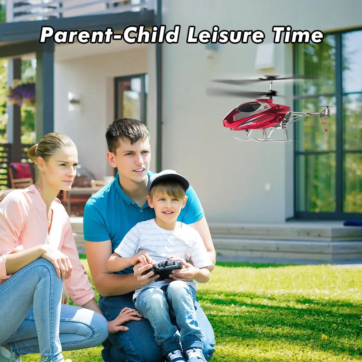 RC Helicopter for Kids – 2.4G Remote Control with LED Lights & One-Key Take-Off