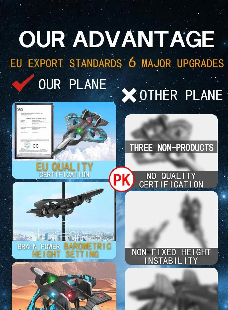 Foam RC Jet Plane – Easy Fly Glider Helicopter with Light