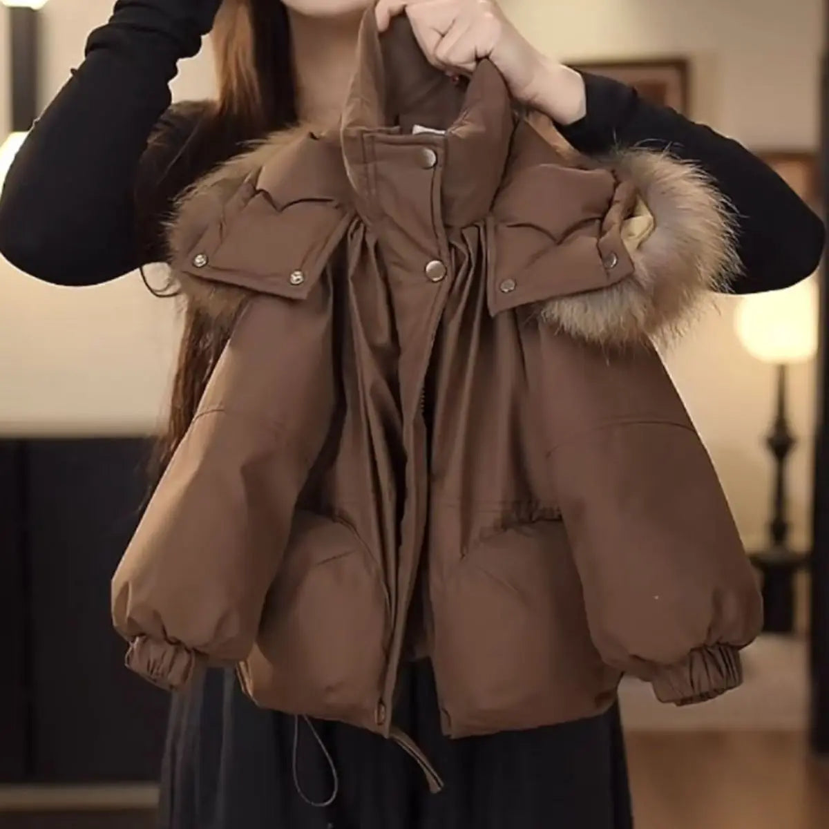 Winter Coat for Kids – Fur Collar & Hooded Down